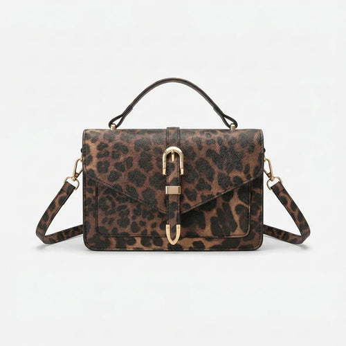 شنطة جلد بتصميم Leopard لإطلالة مميزة