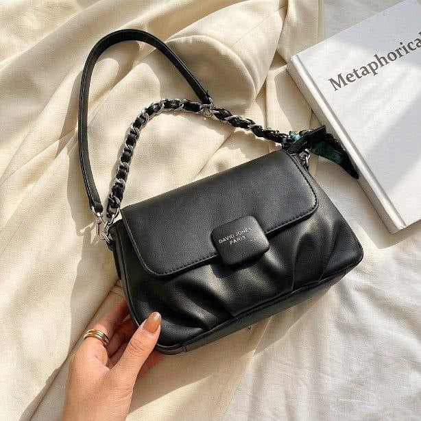 Elegant White Shoulder Bag — David Jones Paris