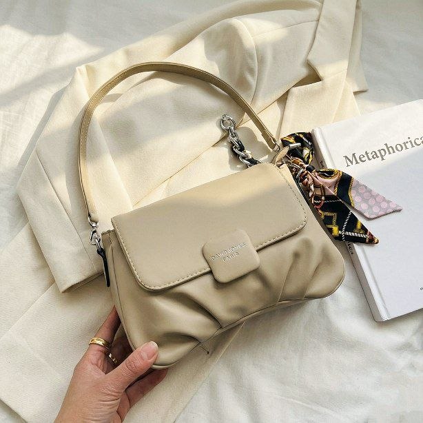 Elegant White Shoulder Bag — David Jones Paris